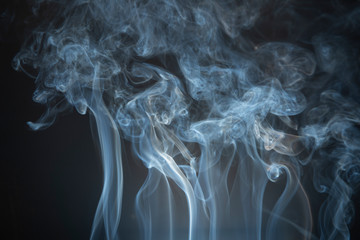 Abstract Smoke on black Background