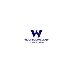 WS Template Logo Design Vector