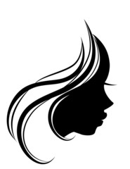 女性の顔、フェイス、シルエット、ファッション