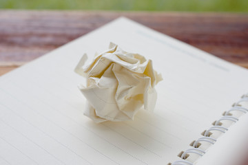 White paper on notebook idea concept design texture empty