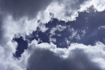 movement of white cloud over sky.