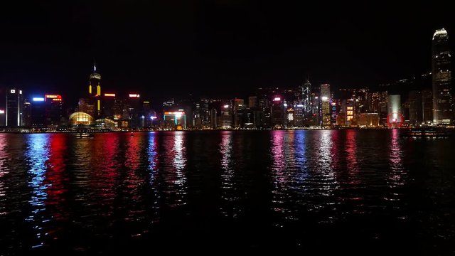 4K Time lapse Building and the skyline of Hong Kong city