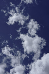 movement of white cloud over sky.