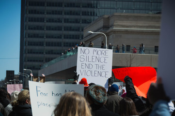 protesting people