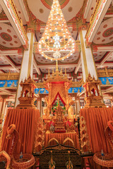 The church has a beautiful golden color in  Phra Mahathat or Wat Nong Wang temple.  Khon Kaen, thailand