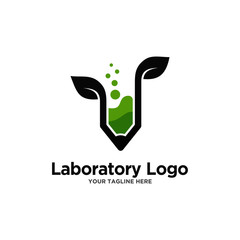 Laboratory Logo Template Stock Vector