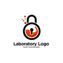 Laboratory Logo Template Stock Vector