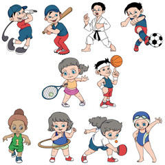 collection pack sport children activity