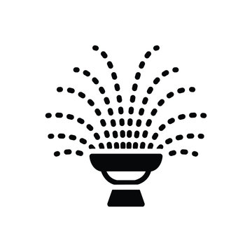 Black solid icon for fountain 
