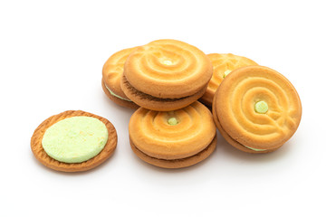 cookies with pandan cream