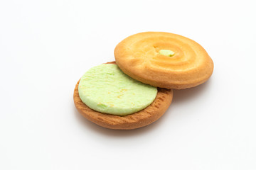 cookies with pandan cream