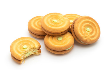 cookies with pandan cream