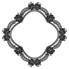 Seamless pattern with floral frame, ornate of cards. Vector