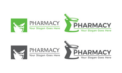 Pharmacy Logo, Mortar and pestle Logo