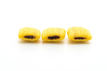 crispy corn snack with chocolate