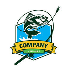 Fishing Logo, Fishing Vector, Hobbies Logo