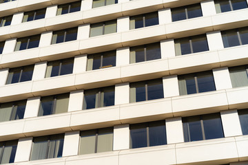 Close up of windows on a building