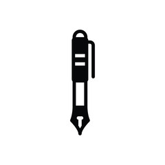 Black solid icon for pen ink