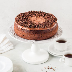 Chocolate Cake with Chocolate Shavings