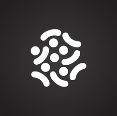 Cell icon on background for graphic and web design. Simple illustration. Internet concept symbol for website button or mobile app.