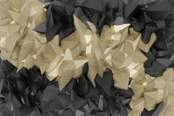 abstract gold and black polygon modern background
