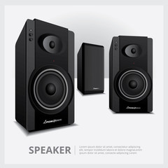 Obraz premium Loud Speakers isolated vector illustration