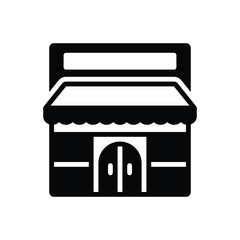 Black solid icon for shop store