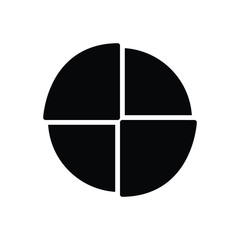Black solid icon for piechart 