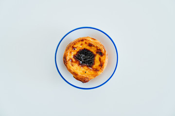 Pastry on a plate on a white table