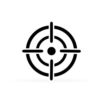 Aim icon. Idea, concept sign. Winner, target goal icon. Success logo. Target icon.