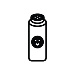 Black solid icon for baby powder 