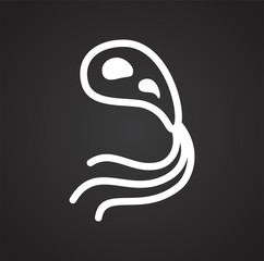 Cell icon on background for graphic and web design. Simple illustration. Internet concept symbol for website button or mobile app.