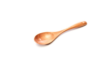 Close-Up Of Wooden Spoon White Background
