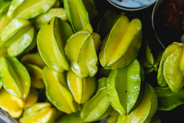 Star fruit close up