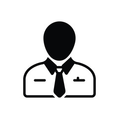 Black solid icon for manager 