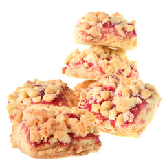 Shortbread cookies with berry jam isolated