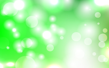 Abstract background vector design with fresh green bokeh spring concept. Soft gradient color texture with light effect