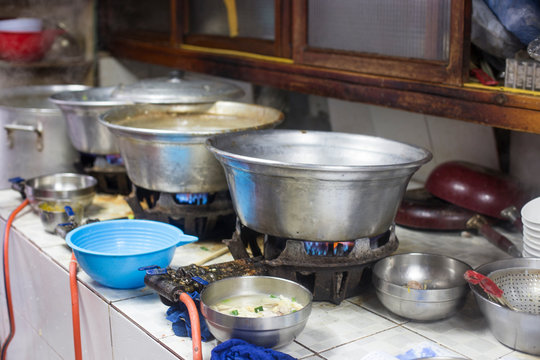 Old Restaurant Kitchen Gas Range