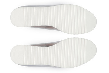 Bottom of shoes, isolated on white background.
