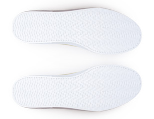 Bottom of shoes, isolated on white background.