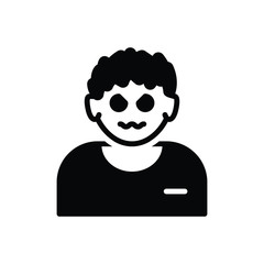 Black solid icon for mad 