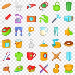 Telephone icons set. Cartoon style of 36 telephone vector icons for web for any design