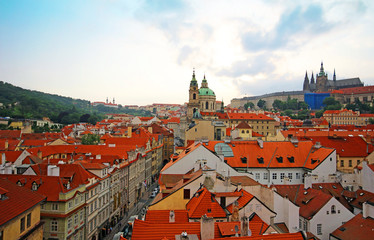 Fototapeta na wymiar Aerial view of Prague. Czech republic