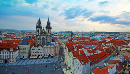 Obraz premium Aerial view of Prague. Czech republic
