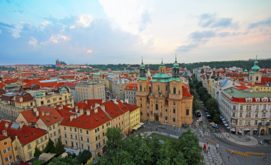 Aerial view of Prague. Czech republic