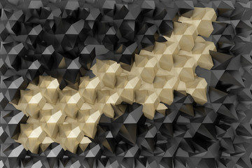 abstract gold and black polygon modern background texture