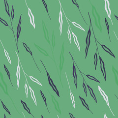 Abstract leaves pattern. Vector seamless pattern, can be used for fabrics, wallpaper, web, card.