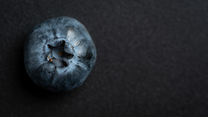 Macro view of blue ripe blueberries fruits