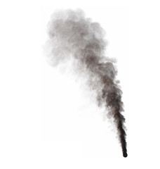 dense misty smoke isolated on white background - 3D illustration of smoke