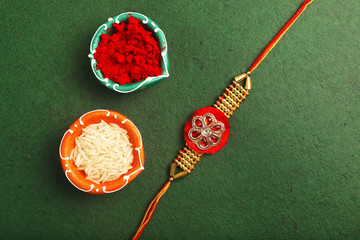 Traditional Indian Bracelet Calls Rakhi, Sister Ties On Brothers Wrist on the Ocassion of Rakshabandhan